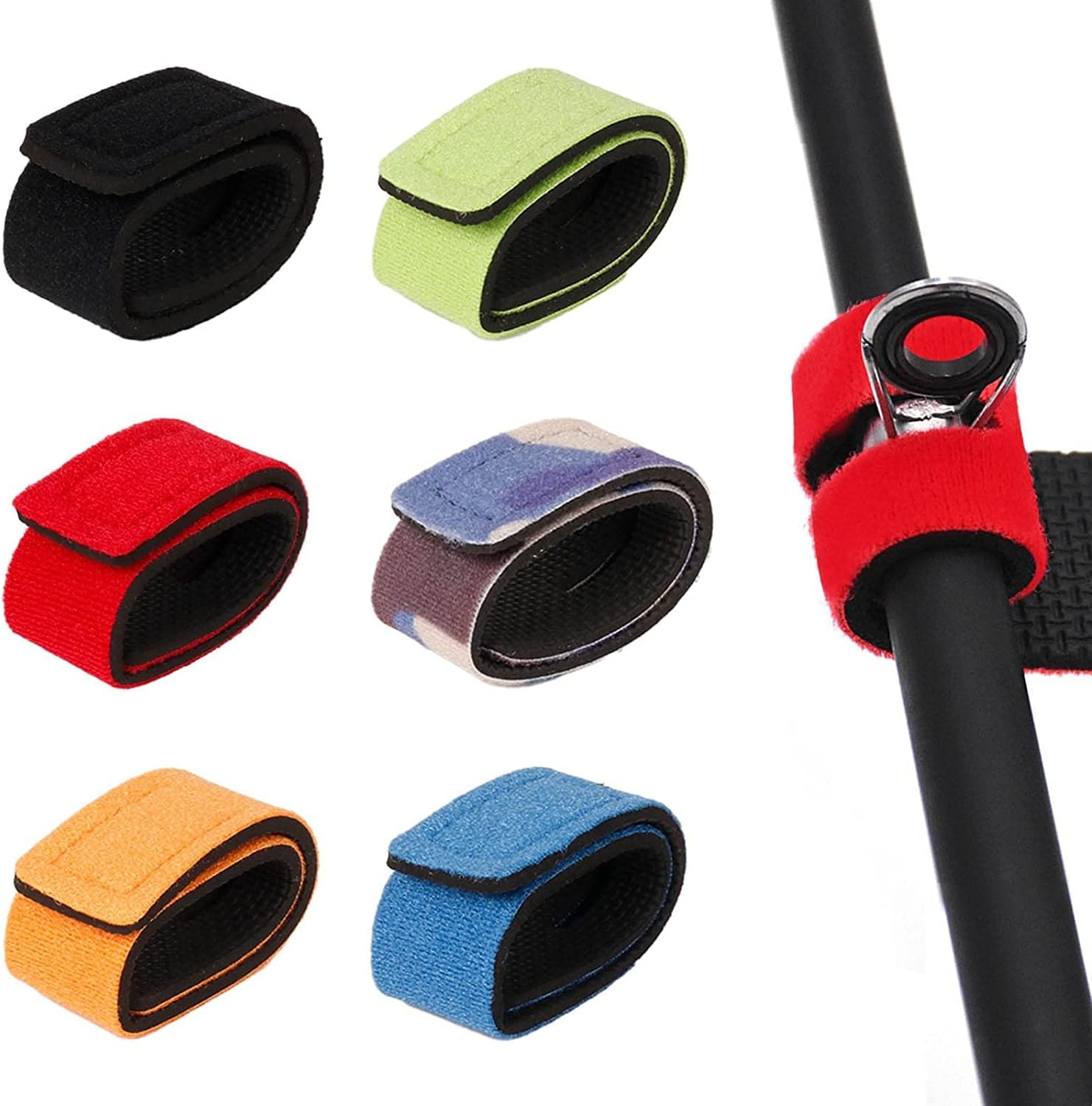 Gtwinsone Fishing Rod Straps 6pcs Adjustable Fishing Rod Pole Belts