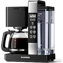 SHARDOR 10-Cup Coffee Maker, Programmable Drip Coffee Machine with 2&ndash;10 Cup Setting, Adjustable Keep-Warm Control, Removable 50oz Water Tank, Brew Strength Control &amp; Brew Pause, Black