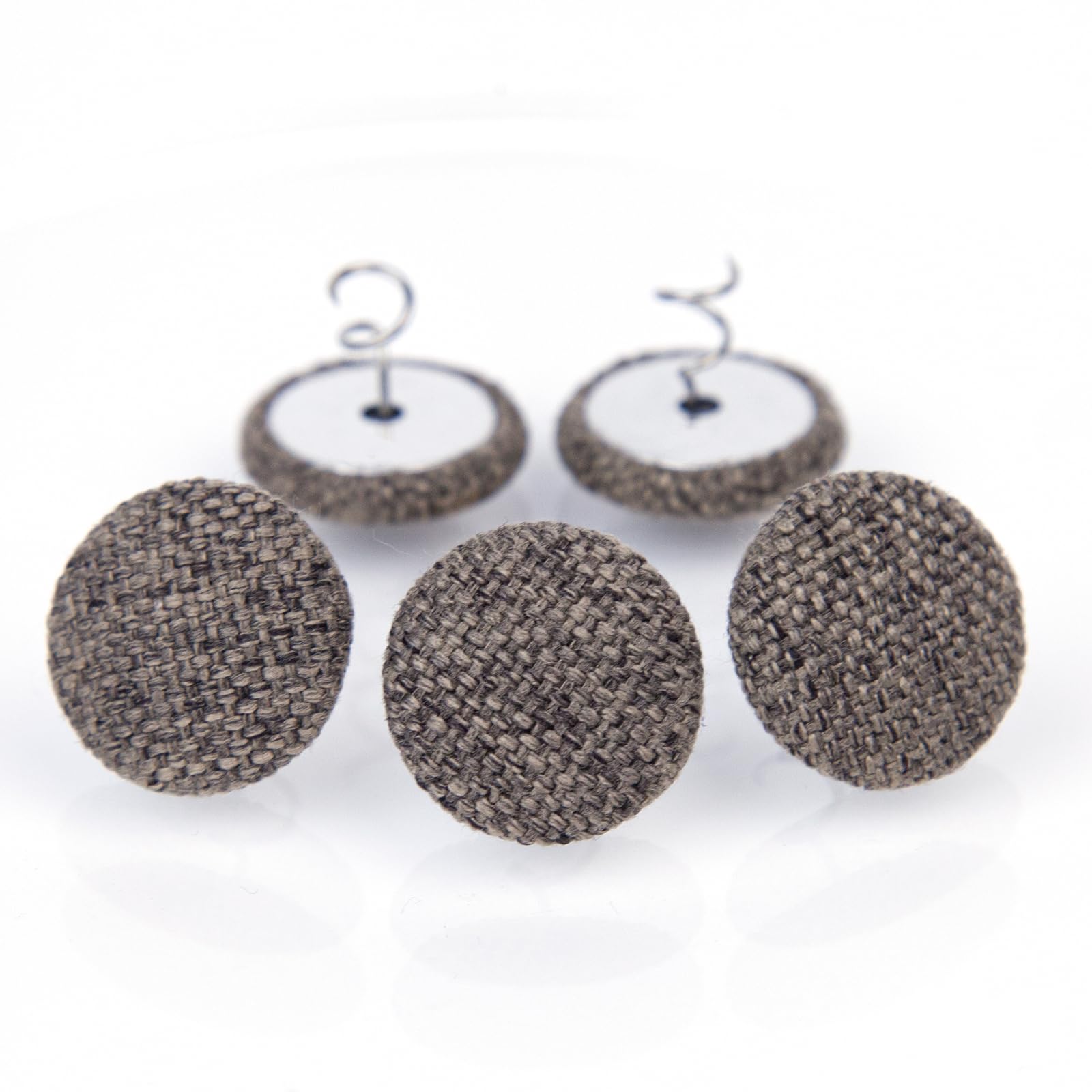 30 Pcs 0.8" Bed Skirt Pins,Flax Covered Button Twist,Upholstery Pins Pins,Headliner Pins,Sofa Cover Twist Pins for Slipcovers Armrest Covers and Upholstery.(Brown Beige-1)