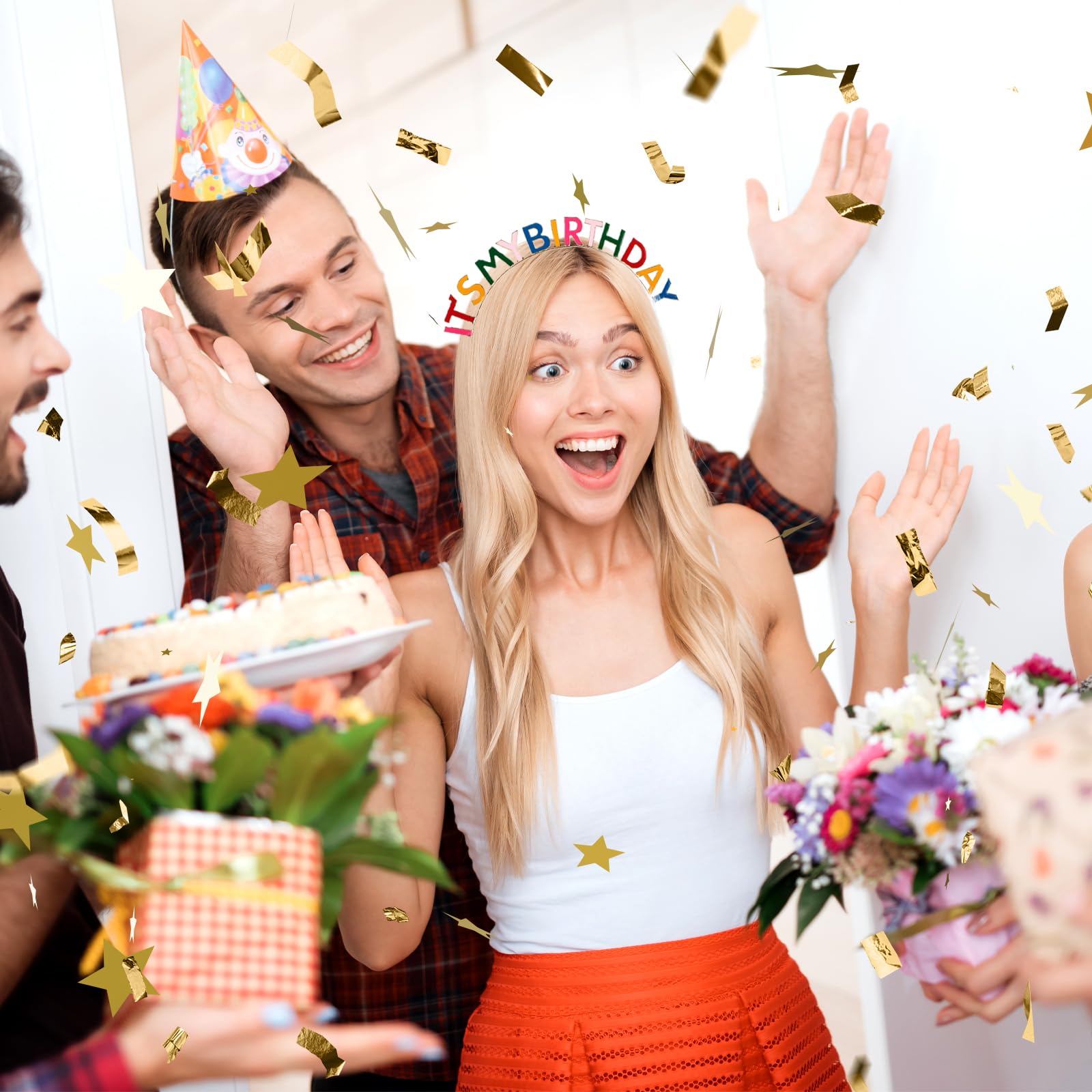Giantree Urodzinowe opaski na głowę dla kobiet dziewcząt, 'It's My Birthday' korony błyszczące kryształ górski opaska do włosów z okazji urodzin akcesoria dla kobiet uroczystości urodziny przyjęcie