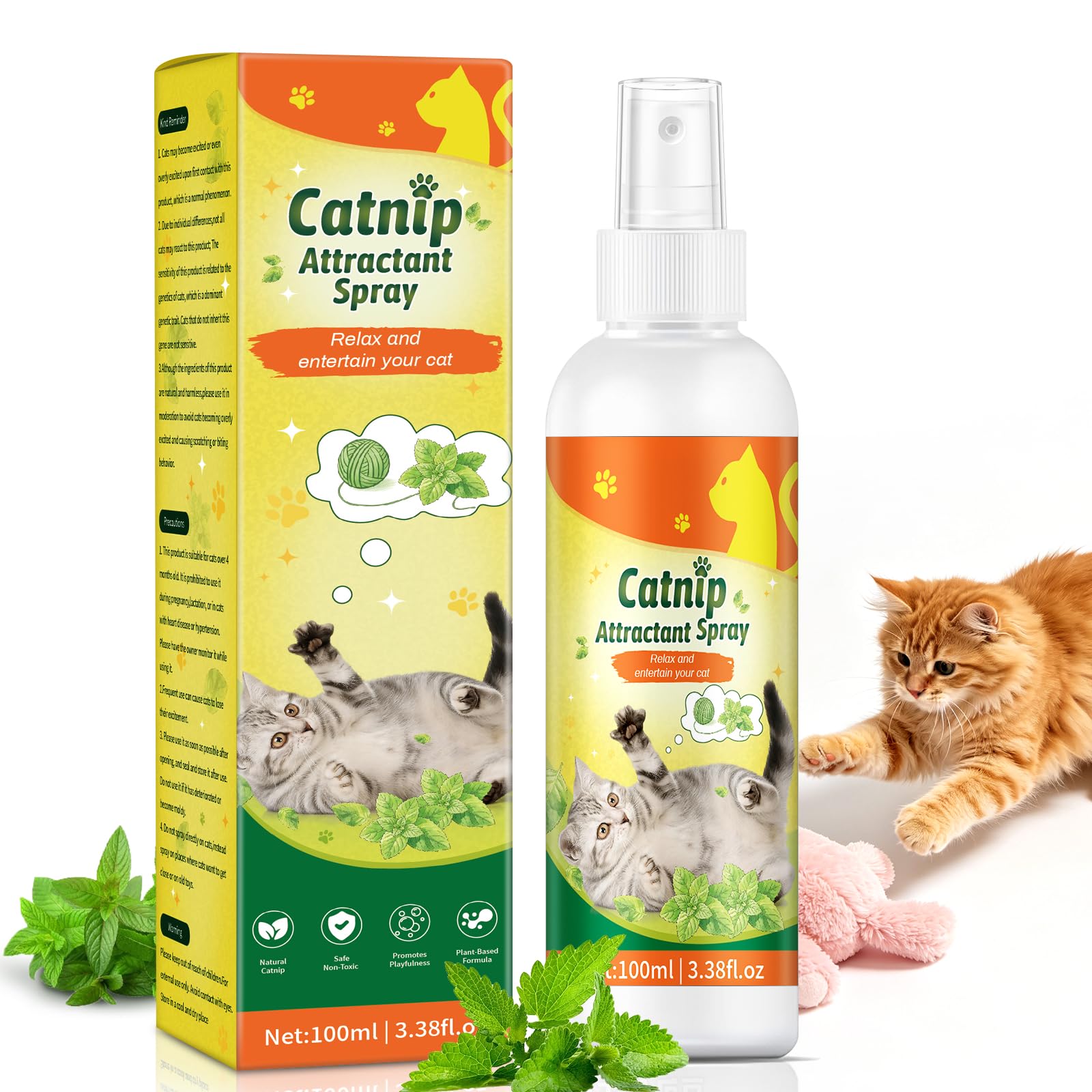 Catnip Spray for Cats, Natural Catnip Mist for Indoor Cats(Original Catnip)