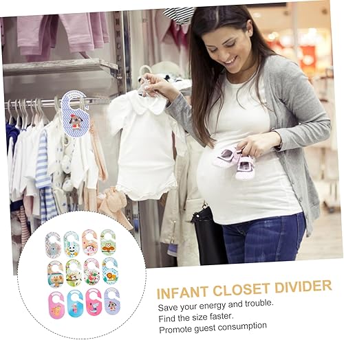 Miniatura 4 de 20 piezas de calcomanías para bebés, separadores de herramientas, colgador de doble cara, divisor de armario, línea divisoria de ropa de bebé,