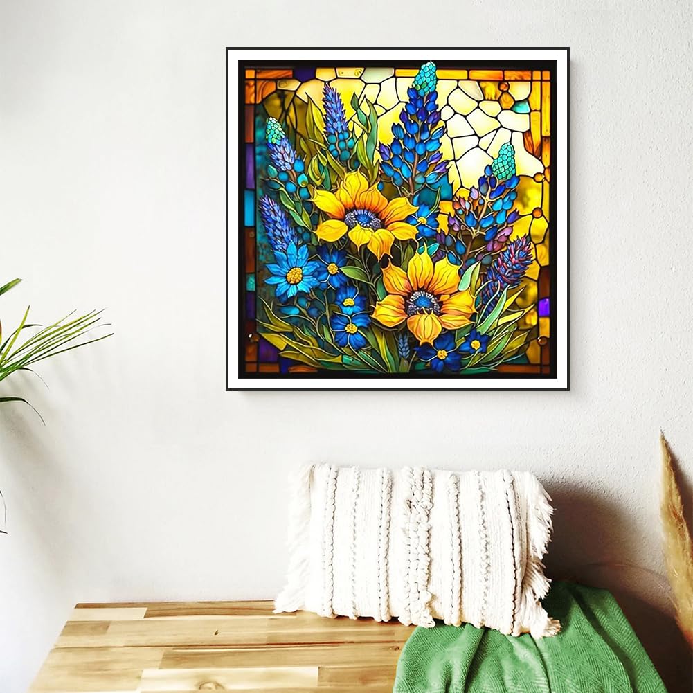 Stalente Diamond Painting Kits for Adults Sunflower 5D DIY Diamond Art Kits for Beginners Round Full Drill Diamond Painting for Home Wall Decoration Gift 30×30cm/12×12inch - Image 4