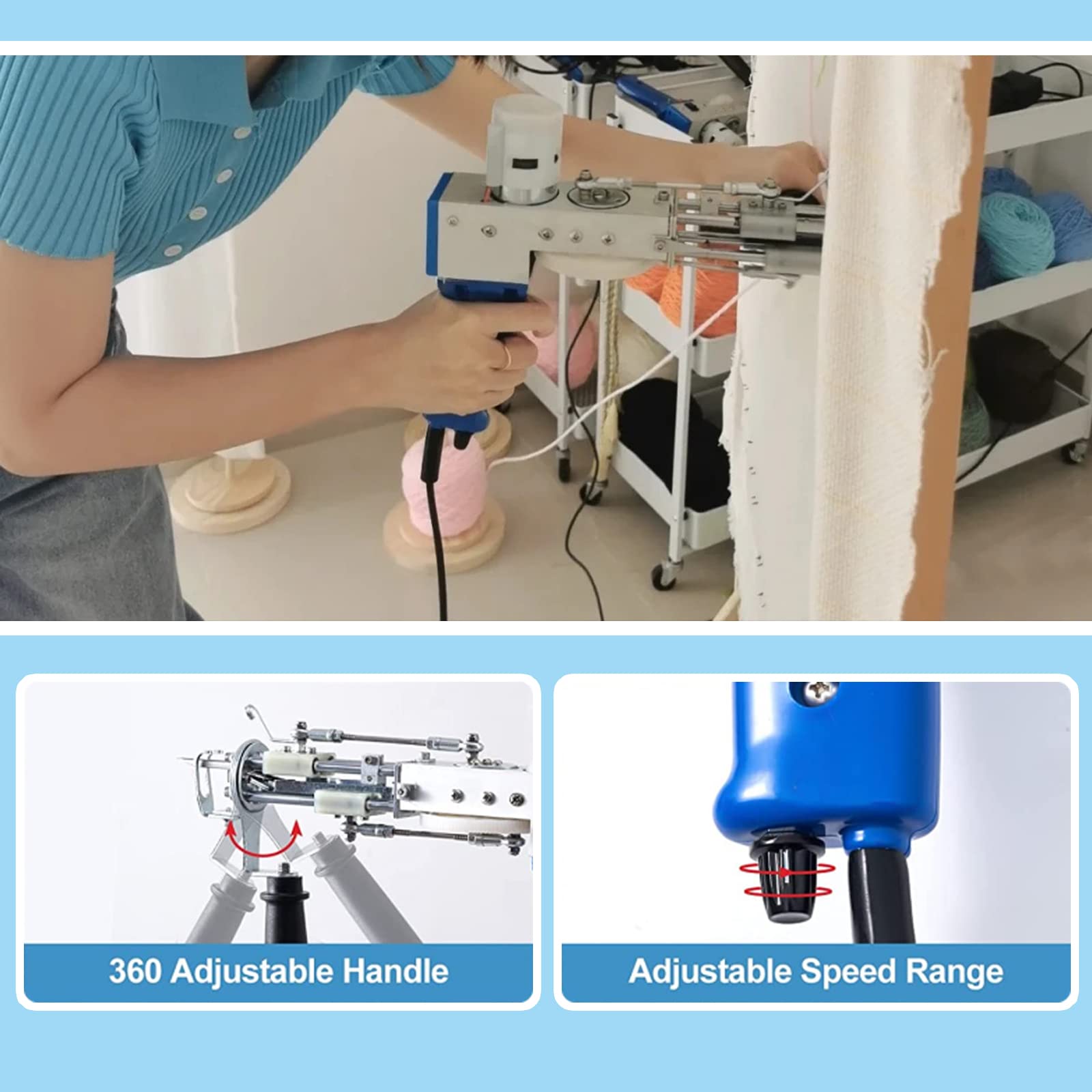 Buy Cut Pile Tufting Gun 2 in 1 Loop Pile Cut Pile Tufting Gun Rug Gun