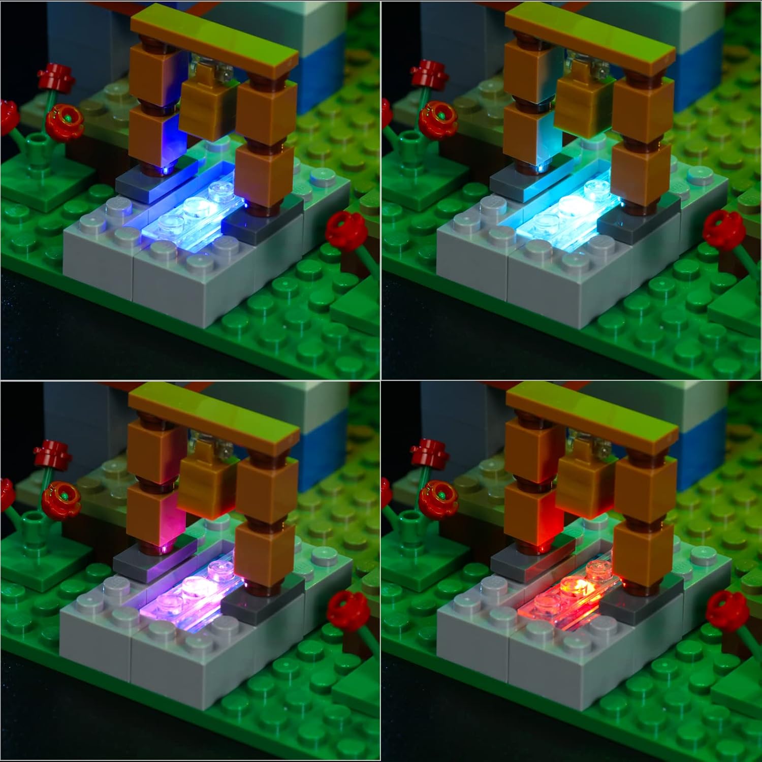 VONADO LED Light Kit Compatible with Minecraft Llama Village 21188, Light-Operated Lighting (NO Lego Model, ONLY Lights)