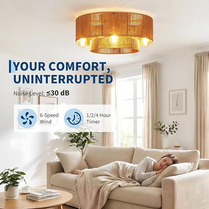 Ventilador de Techo con Luz Ajustable 75W miniatura 7