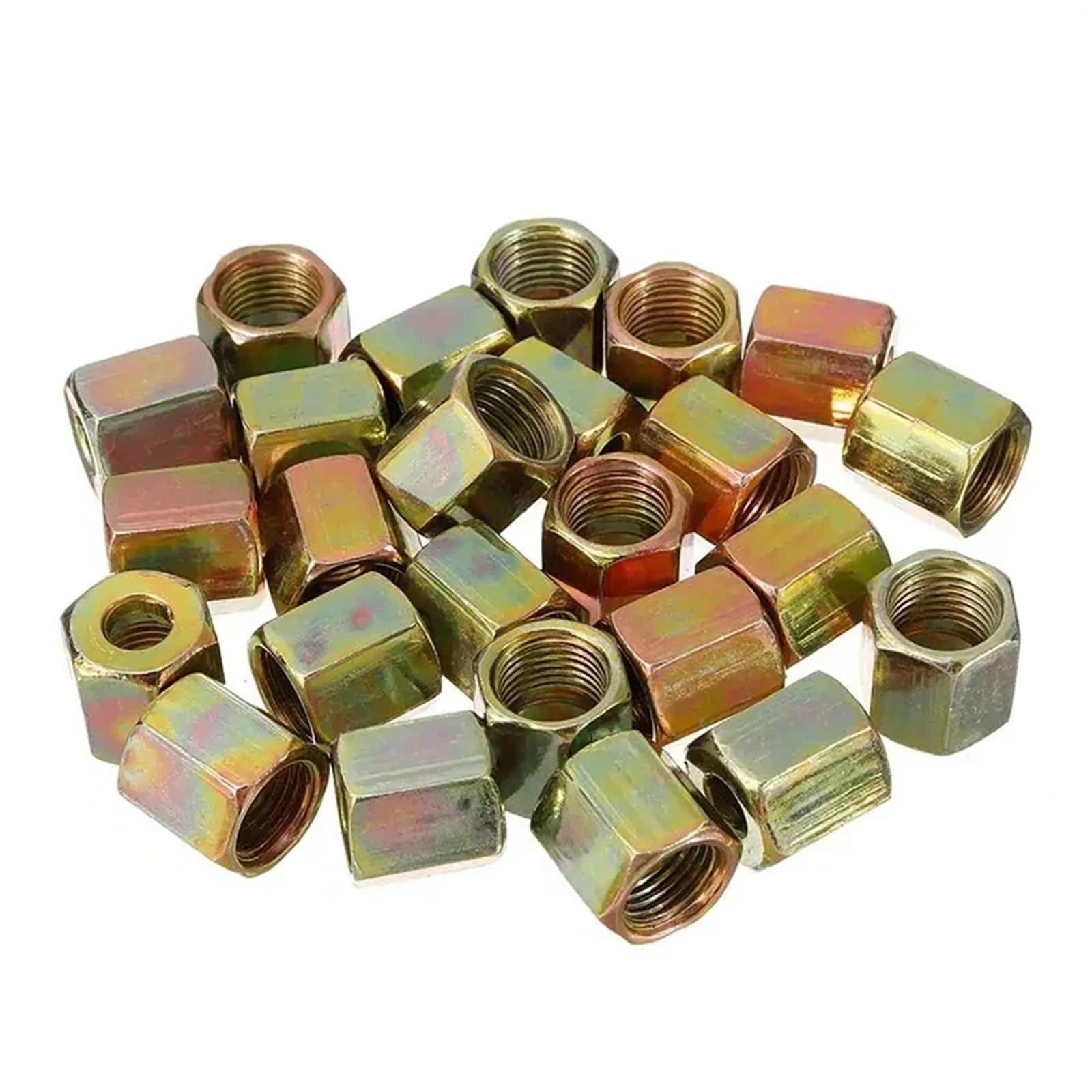 Maryear Men's One Color Brake Line Fittings 50Pcs /Fe End Union Brake Pipe Screw Nuts M10x1mm 3/16Inch Od Copper Tubes Line Fittings