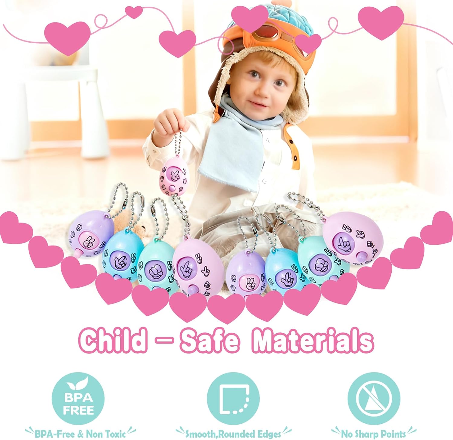 28 Pcs Valentines Day Gifts for Kids Party Favors,Rock Paper Scissors Random Toys with 28 Cards,Valentine Cards for Kids Classroom