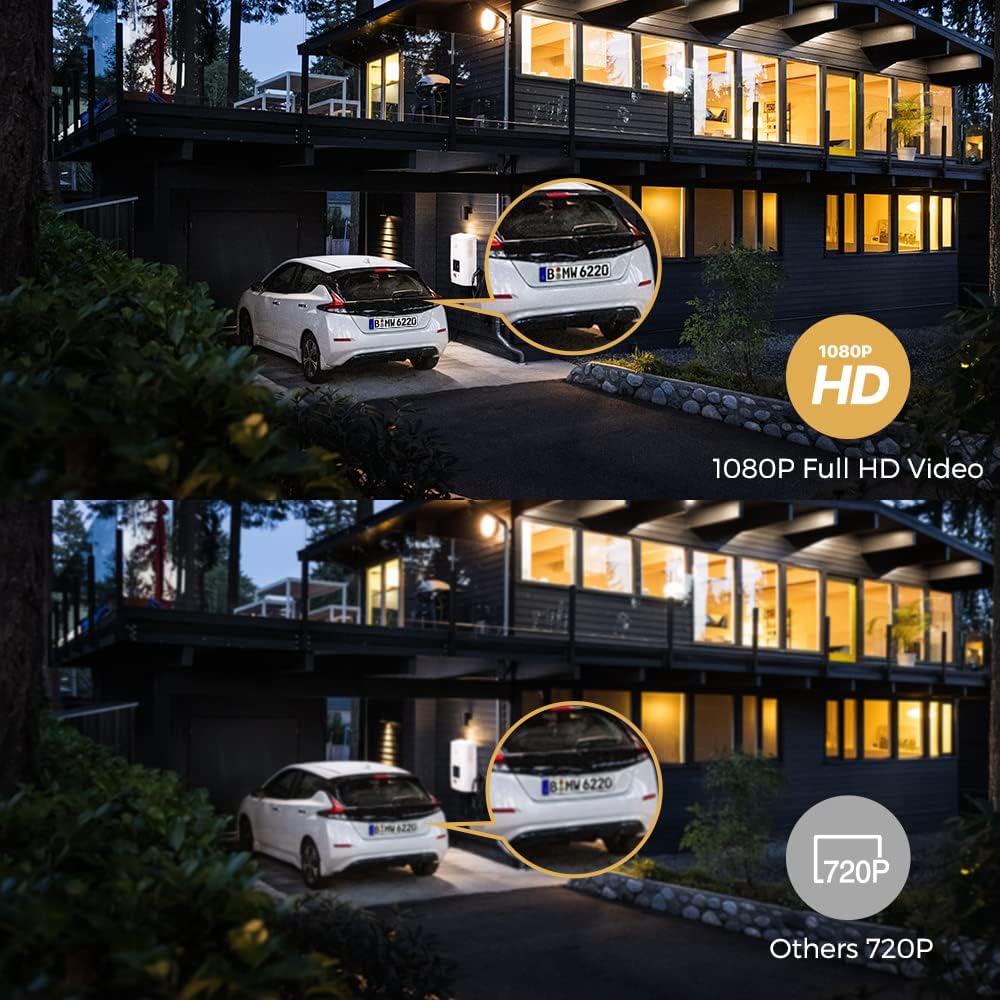 Promo Discount Up To 70% Off Wireless Security Camera Outdoor Indoor , Arpha Home 2 Camera Security System with 5 Months Battery Life, No Contact, Local Storage, 1080P HD, 2-Way Audio,Night Vision, Work with Alexa