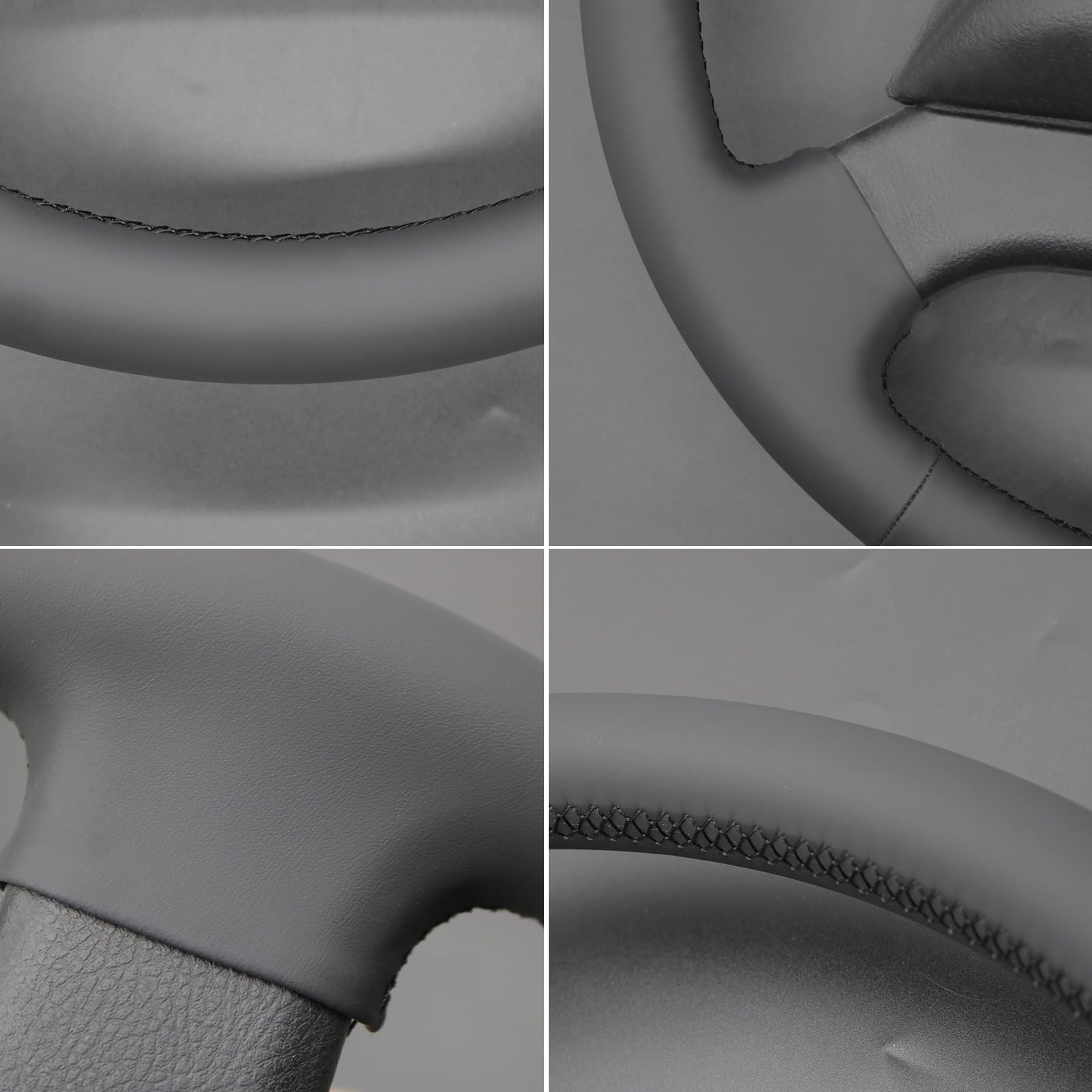 MEWANT Fundas para Volante de Coche Cosida a Mano para Land Rover Defender 2013-2018 Cubierta del Volante Accesorios para Land Rover Defender | Volante de Coche Cosida a Mano / Land Rover Defender 2013-2018 Accesorios / Land Rover Defender Transpirable Du