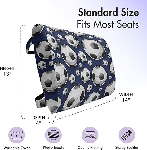 Miniatura 10 de Lunarable Teal Travel Pillow Neck Rest, Aquatic Fauna Theme Hand Drawn Style Various Starfish in Blue Shades, Memory Foam Traveling Accessory for