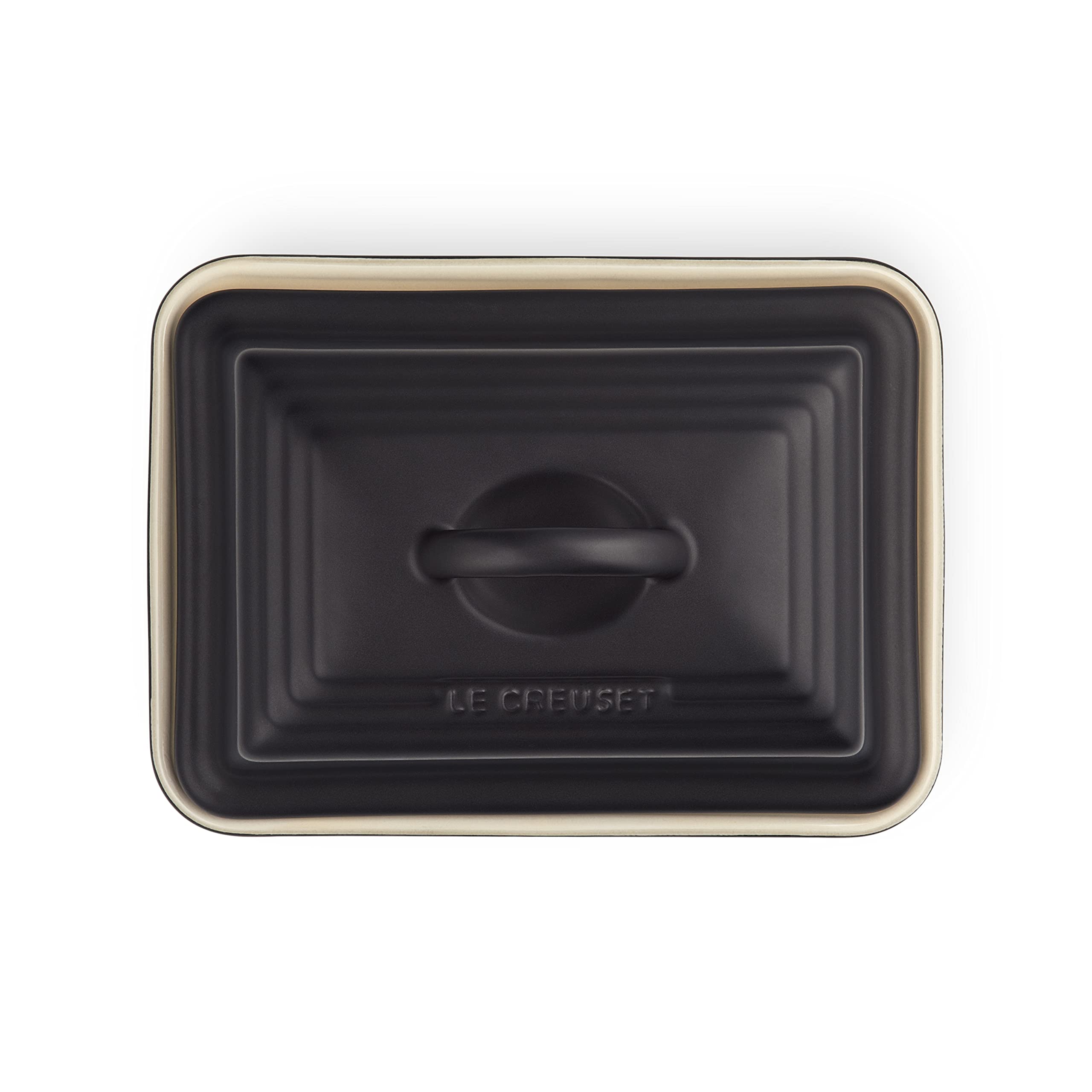 Le Creuset Stoneware Butter Dish, 900 g, 17 x 12.5 x 9 cm, Matte Black, 70837170000000 - Image 3