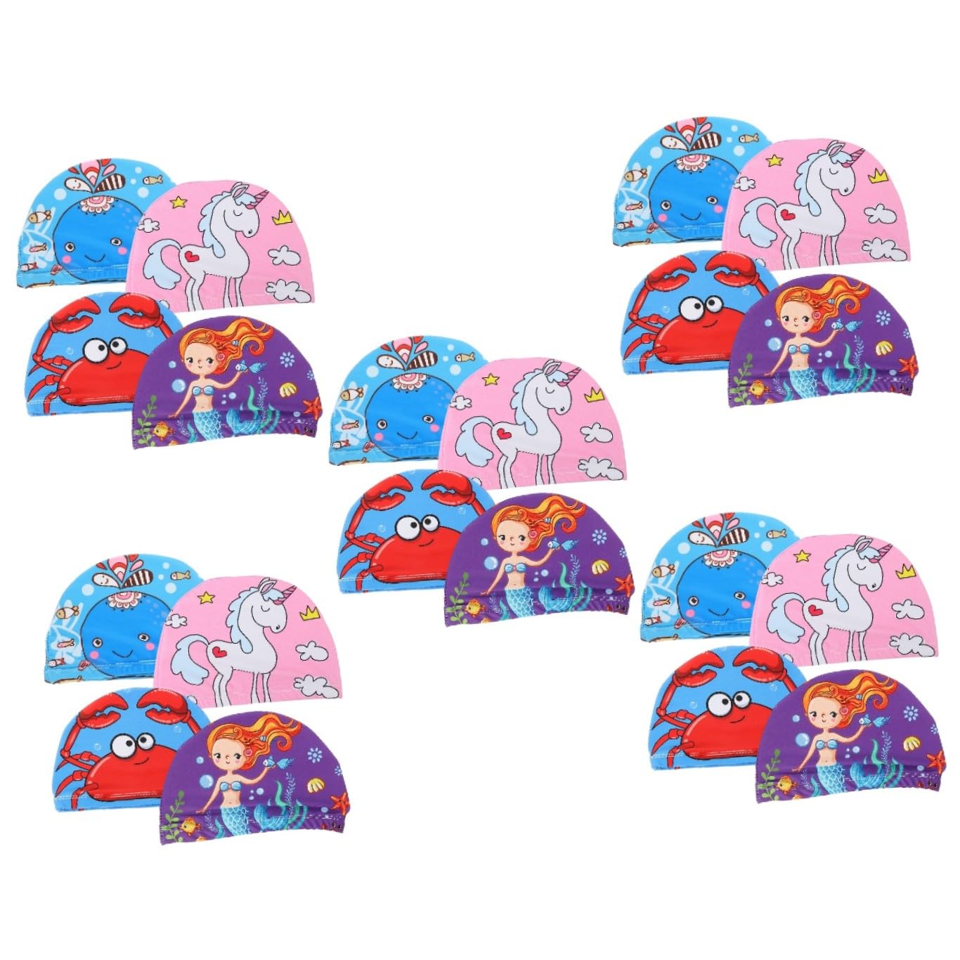 UKCOCO 20 Cuffia Design Antiscivolo Elastica e Resistente Cappello Unisex per Ragazzi e Ragazze