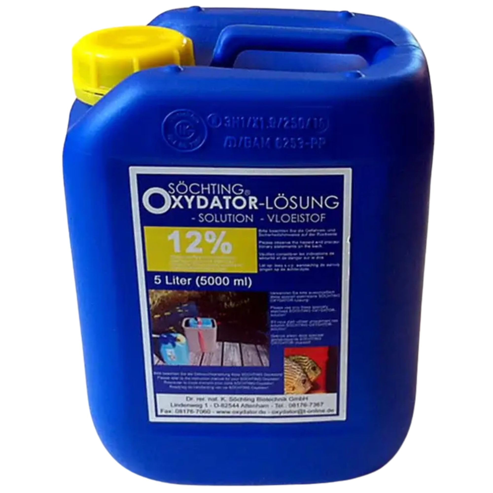 Söchting Oxydator-Lösung 12% 5 Liter Kanister – Profi-Großpackung für Teiche & große Anlagen – Maximale Sauerstoff-Power & Algenstopp – Wirtschaftlicher Vorratspack – Original Söchting