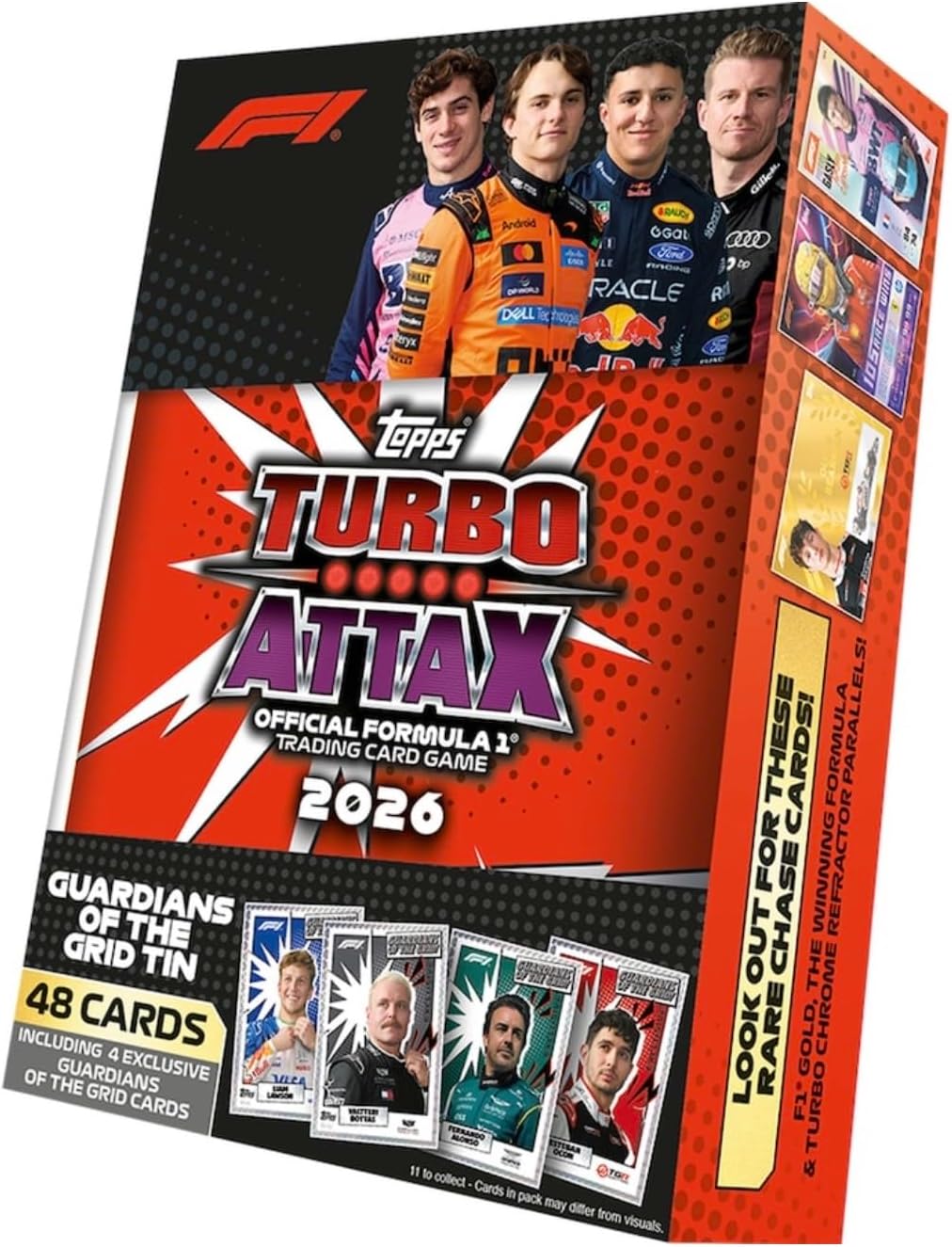 Topps Turbo Attax Formula 1 2026 - One Random Mega Tin - 48 Cards