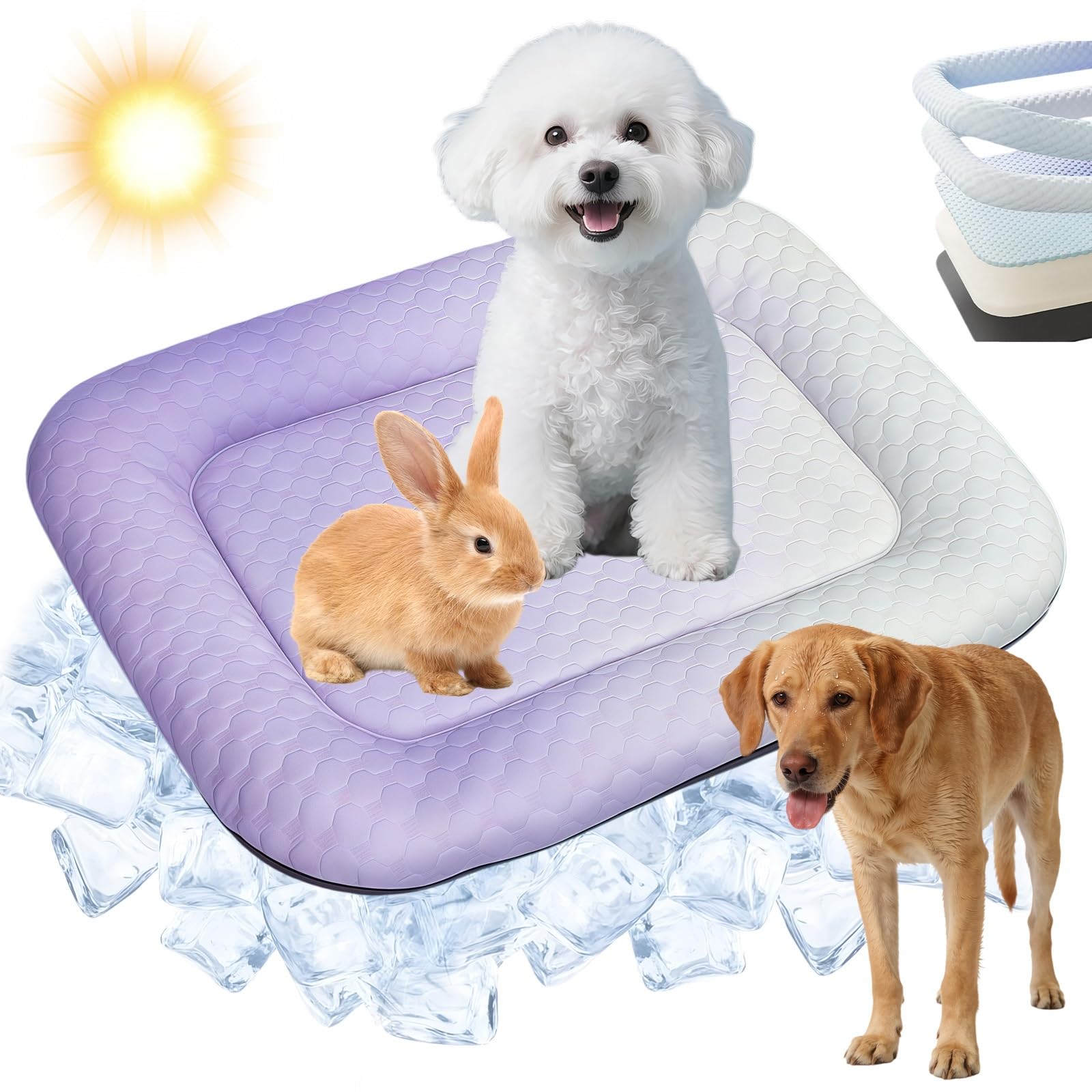 Tapis rafraîchissant pour chiens et chats XL pour soulager l'animal de la chaleur