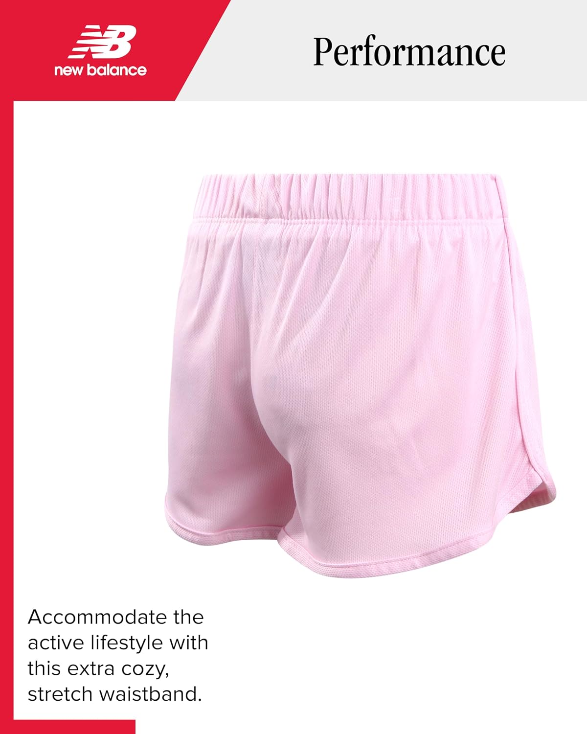 New Balance Girls Mesh Dolphin Shorts, Basketball, Volleyball, Soccer, 7-16