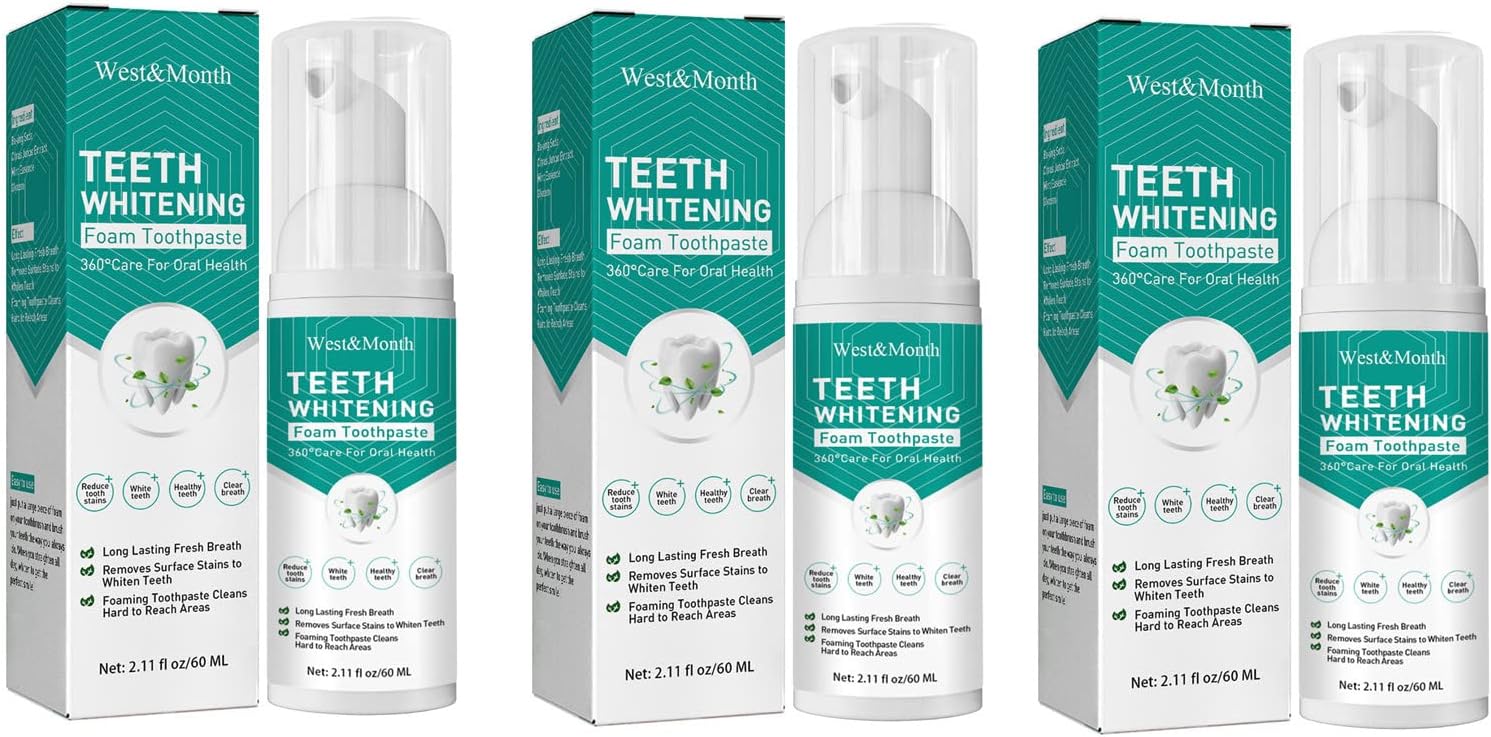 EELHOE Mouthwash Whitening Toothpaste Foam ,1/2/3Pcs Calculus Removal