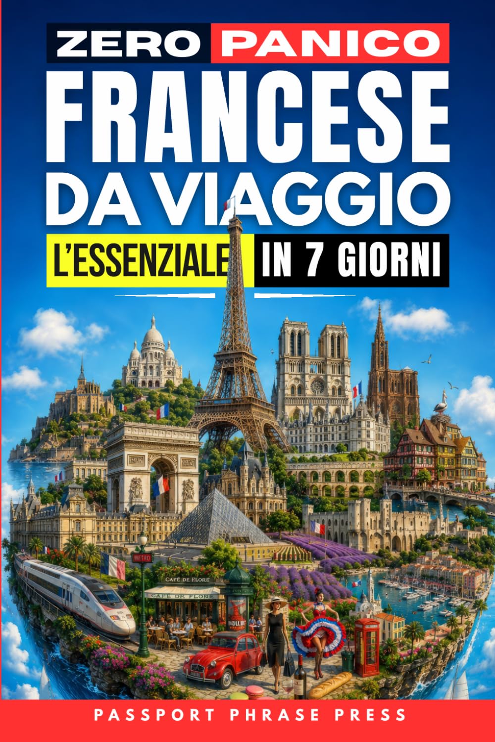Zero Panico: Francese da Viaggio - L'Essenziale in 7 Giorni: Frasi di francese base, dialoghi reali e pronuncia per italiani per cavartela in vacanza ... (Impara le Lingue da Viaggio in 7 giorni)