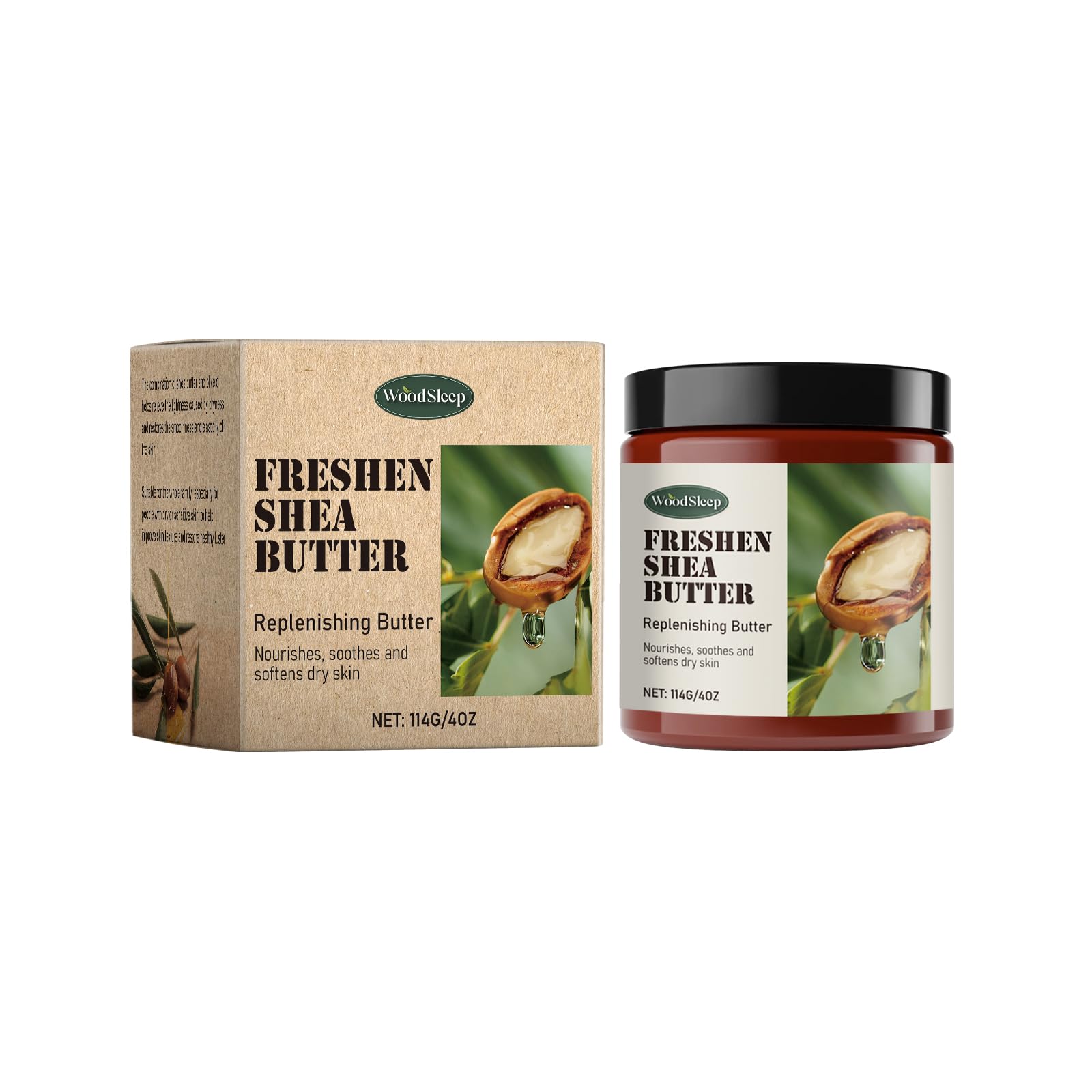 Sheabutter Bio 220g – Feuchtigkeitsspendend und Nicht Fettend, Sheabutter für Körper, Gesicht und Haare, Natürliche Pflege für Trockene Haut und Haar