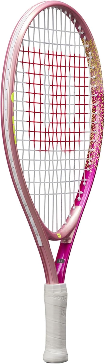 Wilson Intrigue Junior 19 Girls Tennis Racket Red/Yellow Strung 205g L