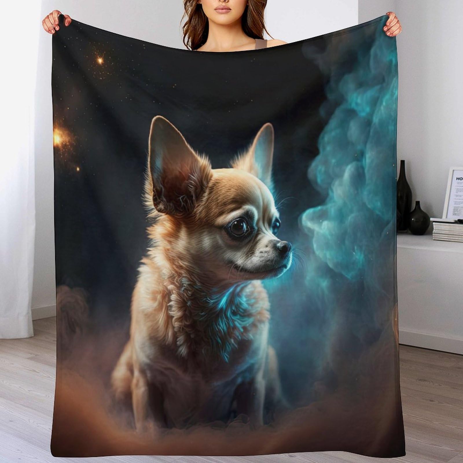 Plaid canape chihuahua en couverture polaire douce pour des soirees chaleureuses