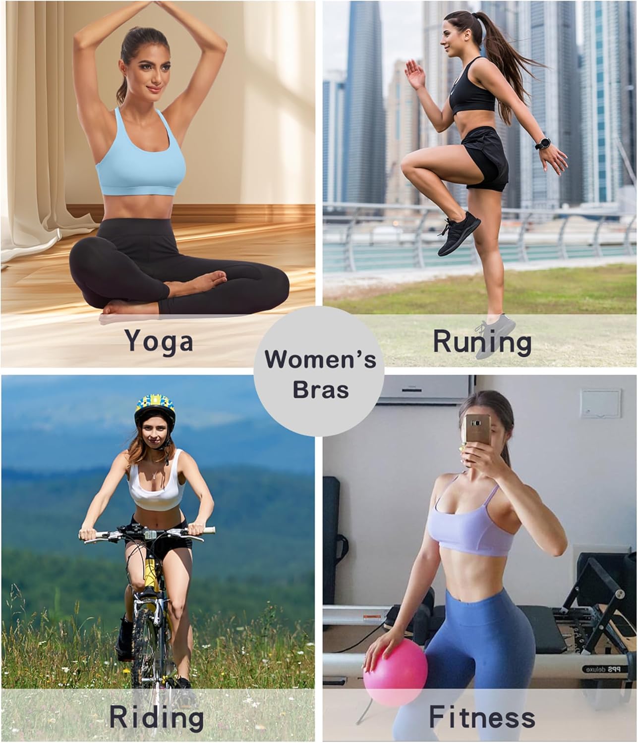 Comper Sports Bras for Women Cross Back Sexy Strappy Sport Bras Medium Support Yoga Gym Workouts Bra with Removable Pads - Image 6