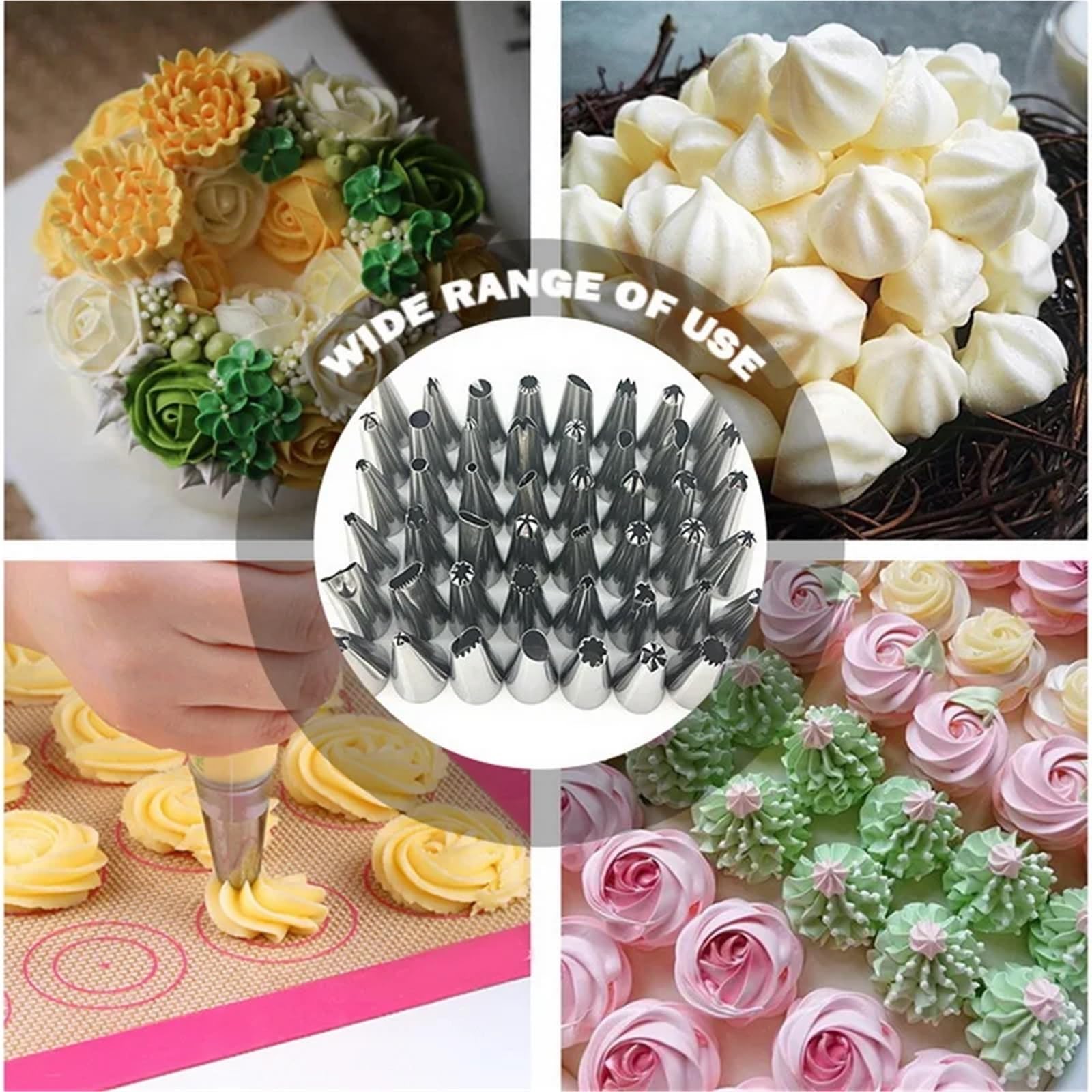Spritzbeutel, Spritzbeutel, Sahnetüllen, Kuchendekoration, Zuckerguss, Werkzeuge, Zubehör, 2er-Pack(Dgtj0050)