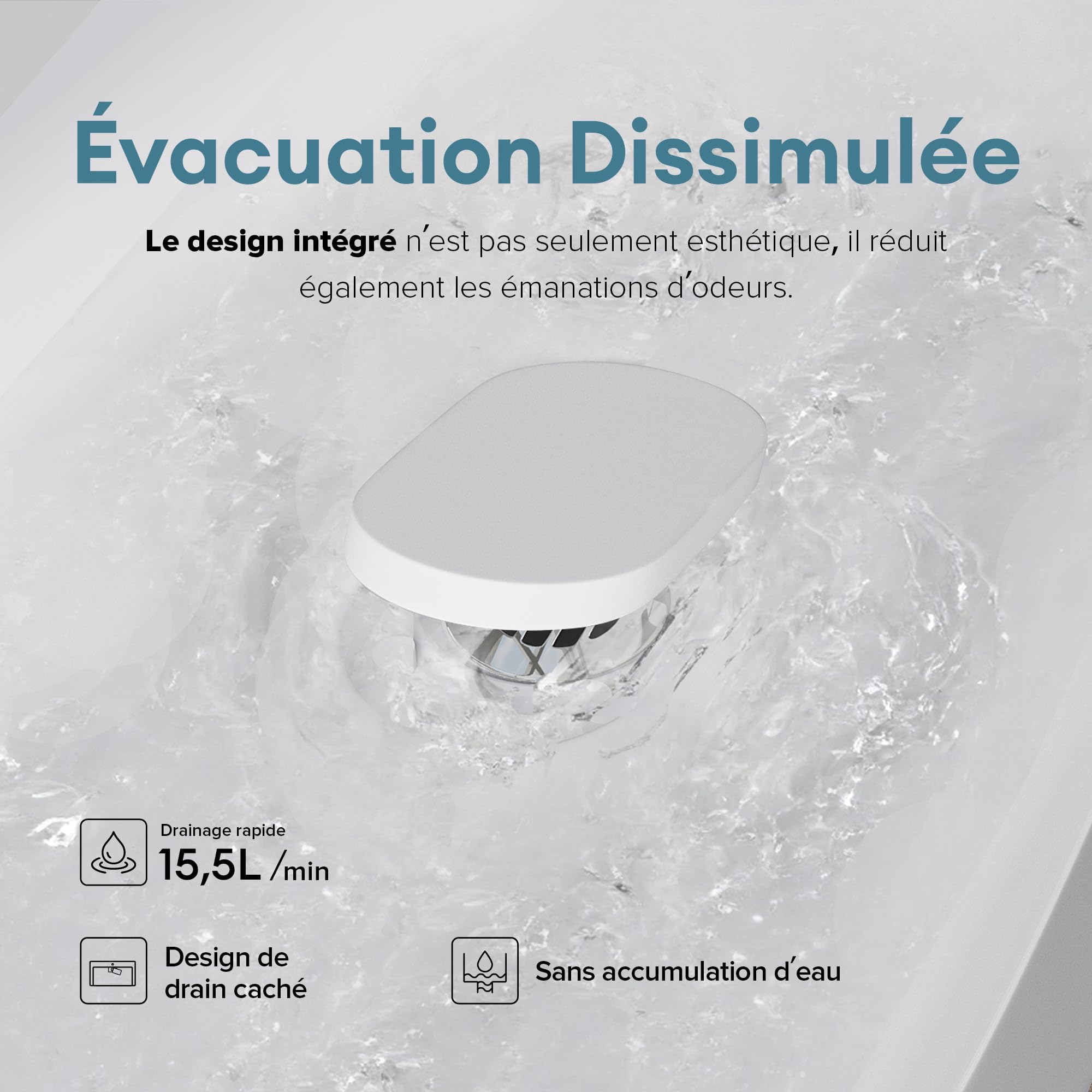 doporro Lavabo da Appoggio Lavandino Bagno 70 cm in Resina Minerale Bianco Opaco Effetto Loto, Senza Foro Rubinetto Colossum826