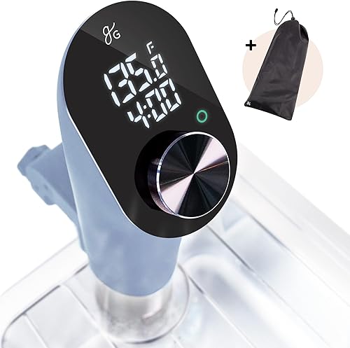 Greater Goods Máquina Sous Vide - Una potente olla Sous Vide de 1100 vatios Olla de inmersión con controles intuitivos y una pantalla de alto