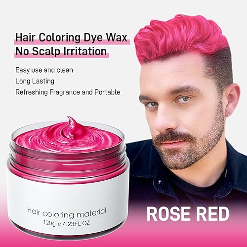 Miniatura 26 de Glod - Tinte temporal para el cabello, cera temporal para el cabello, tinte natural lavable para el cabello, para mujeres, hombres, niños, fiesta