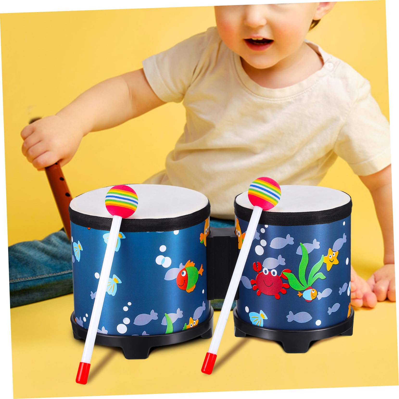 Amazon | OFFSCH ドラムボンゴ 成人用打楽器 木製パーカッション