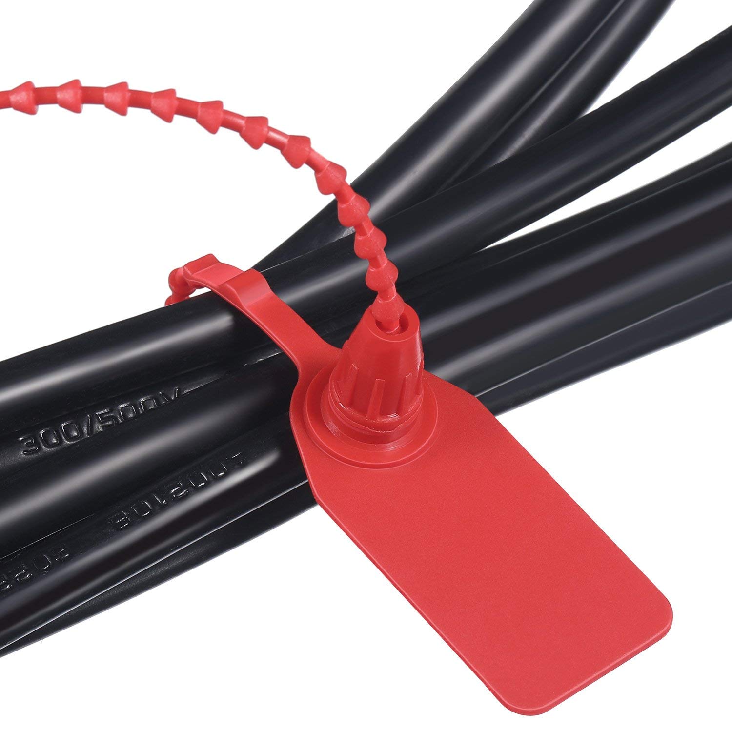 Bridas para cables, Bridas de nailon reutilizables con autocierre, precintos de seguridad de 250 mm, multicolor, paquete de 100/500/1000(Schwarz,100)