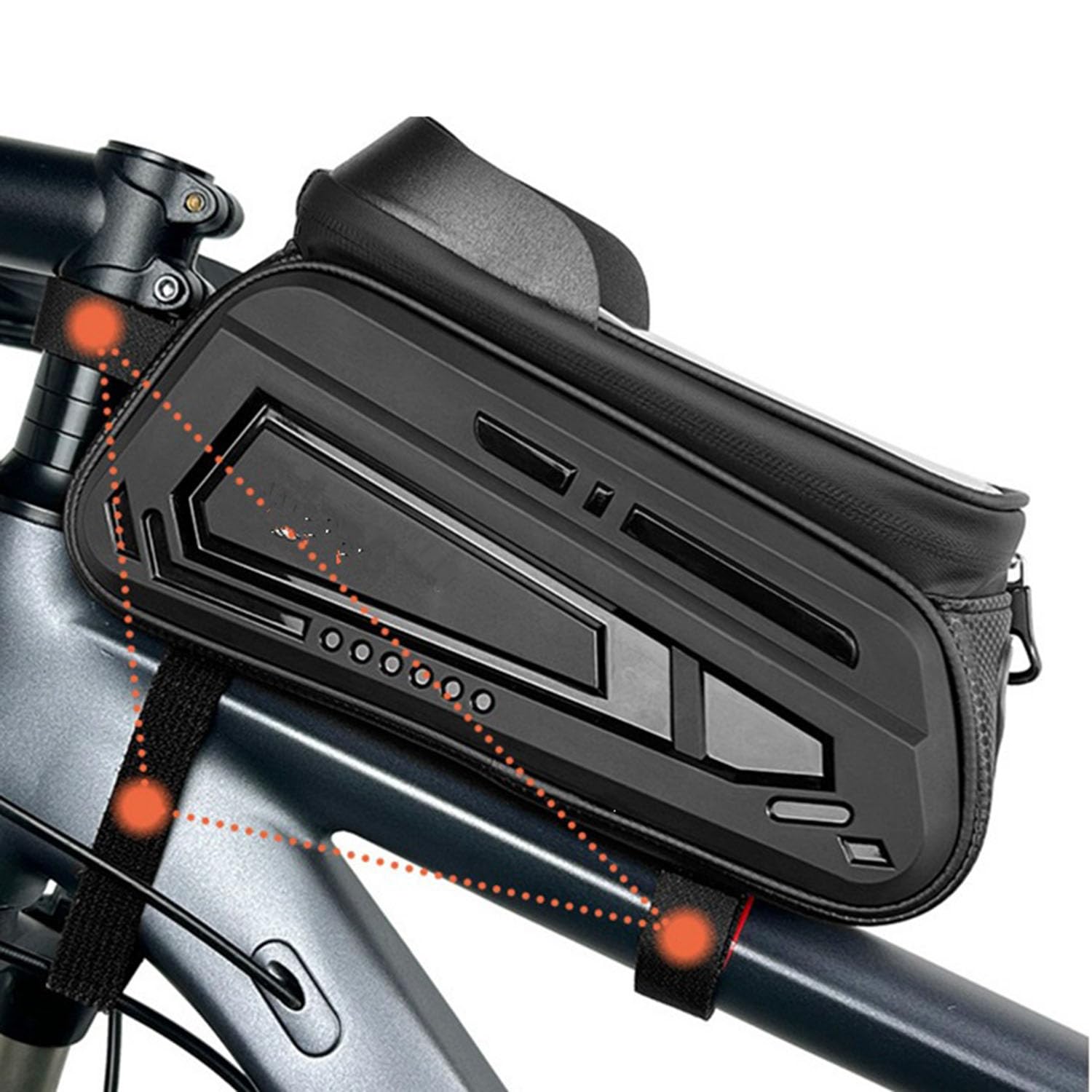 Sacoche Cadre Vélo Étanche for Specialized Rockhopper 2013–2026 avec Écran Tactile TPU Sac Avant Rigide Téléphone Portable Sacoche Tube Supérieur