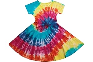 Girls Tie Dye Twirl Dress | 6-7yrs | Rainbow