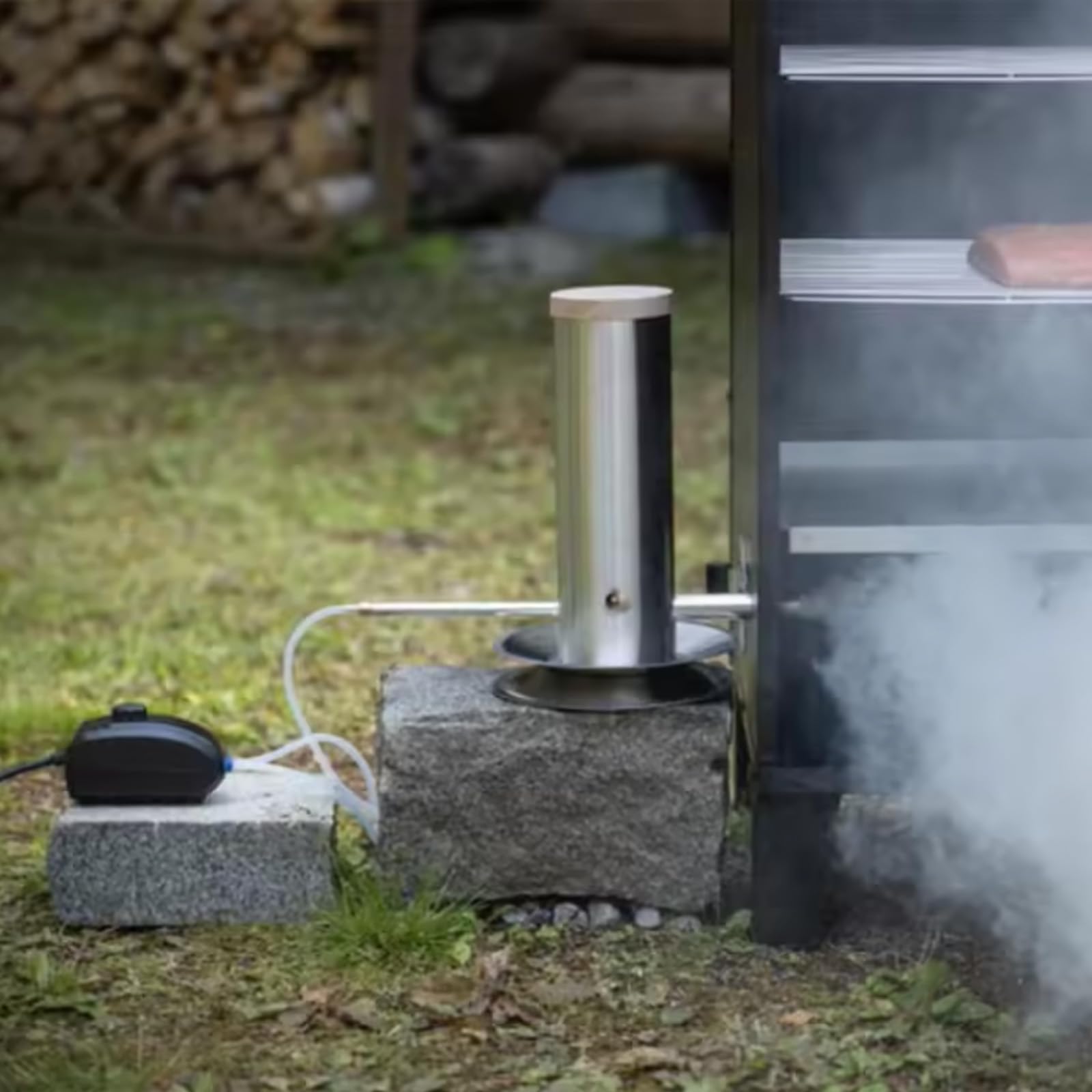 Générateur De Fumée Froide, Acier Inoxydable Générateur De Fumée Serpentin Fumoir A Froid Fumoir A Froid Générateur de fumée avec Pompe Pour BQQ Fumage à Froid Poisson Viande Fromage
