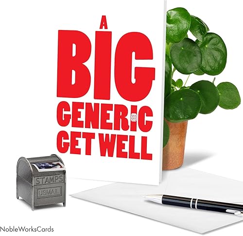 Miniatura 3 de NobleWorks Tarjeta de felicitación Get Well con sobre de 5 x 7 pulgadas (1 tarjeta) Big Genérico Get Well C5976GWG