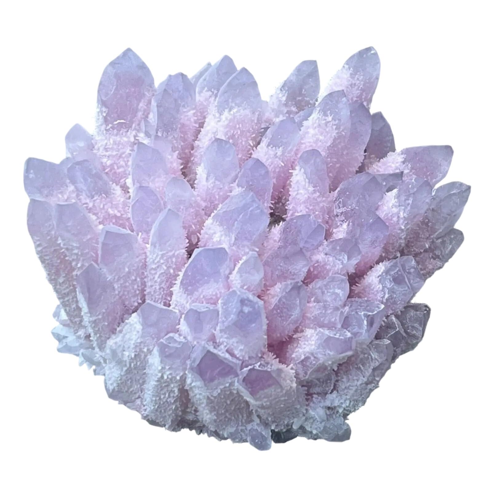 XZCASD Beautiful Natural rose quartz crystal clusters, home and office aquarium decorations and gifts, symbolizing prosperity.(400-450g)