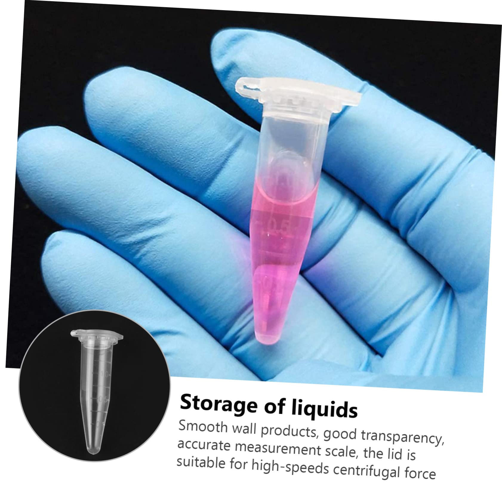 Gatuida 1000piezas Tubos De Ensayo De Plástico Transparente Para Microcentrífuga Recipientes Para Muestras Consumibles De Laboratorio Uso Laboratorio De Biología