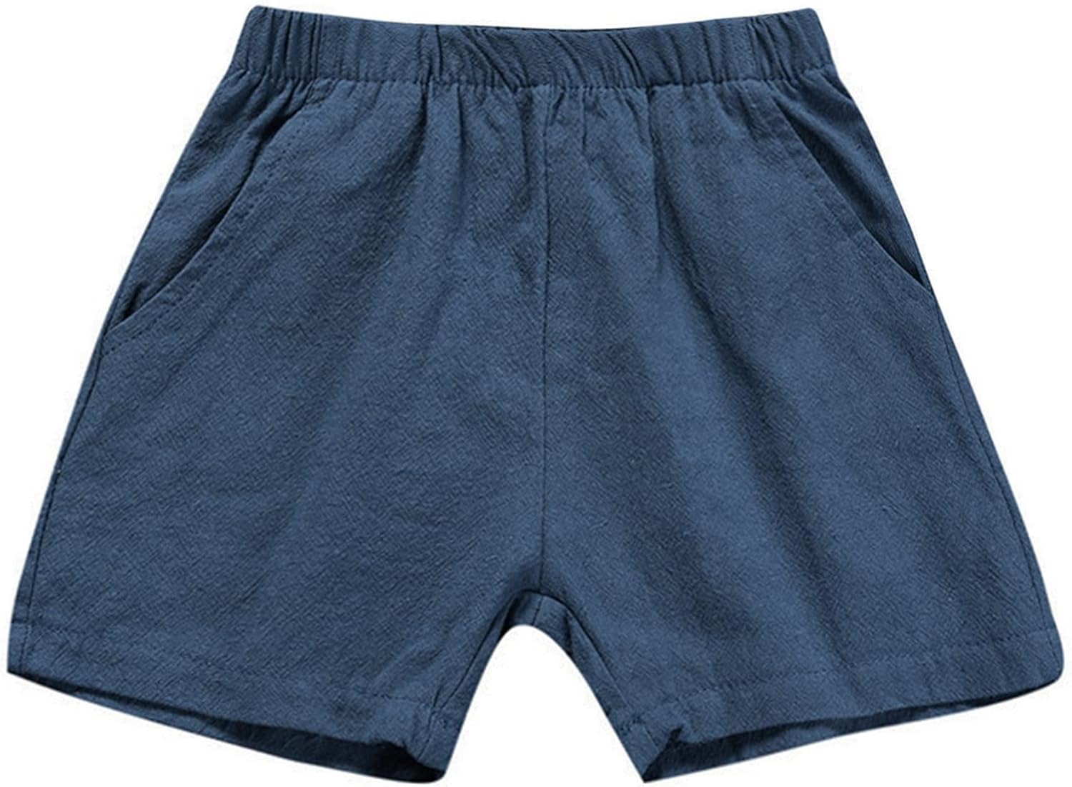 Freebily Unisex Baby Cotton Linen Shorts Pull On Solid Color Bloomers Blend Shorts for Boys Girls