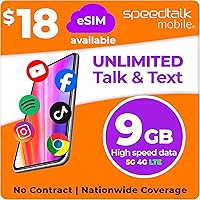 Vista 11 de SpeedTalk Mobile Plan de pago inalámbrico prepago de $5 para teléfonos inteligentes y teléfonos celulares 5G 4G LTE 100 conversaciones, 100