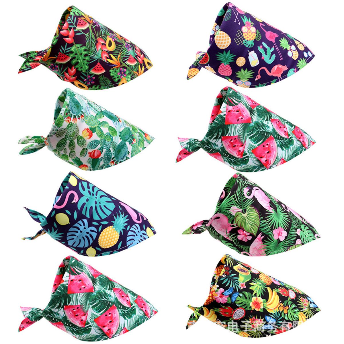 Bandanas pour chien en coton doux et absorbant lot de 8 serviettes été M