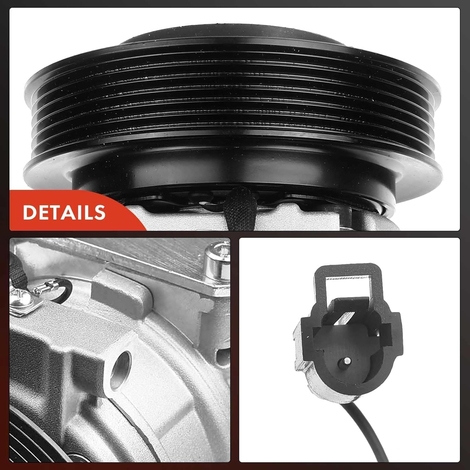 A-Premium Air Conditioner AC Compressor with Clutch Compatible with Jeep Grand Cherokee 4.0L 1993-1997, with 10PA17C Compressor