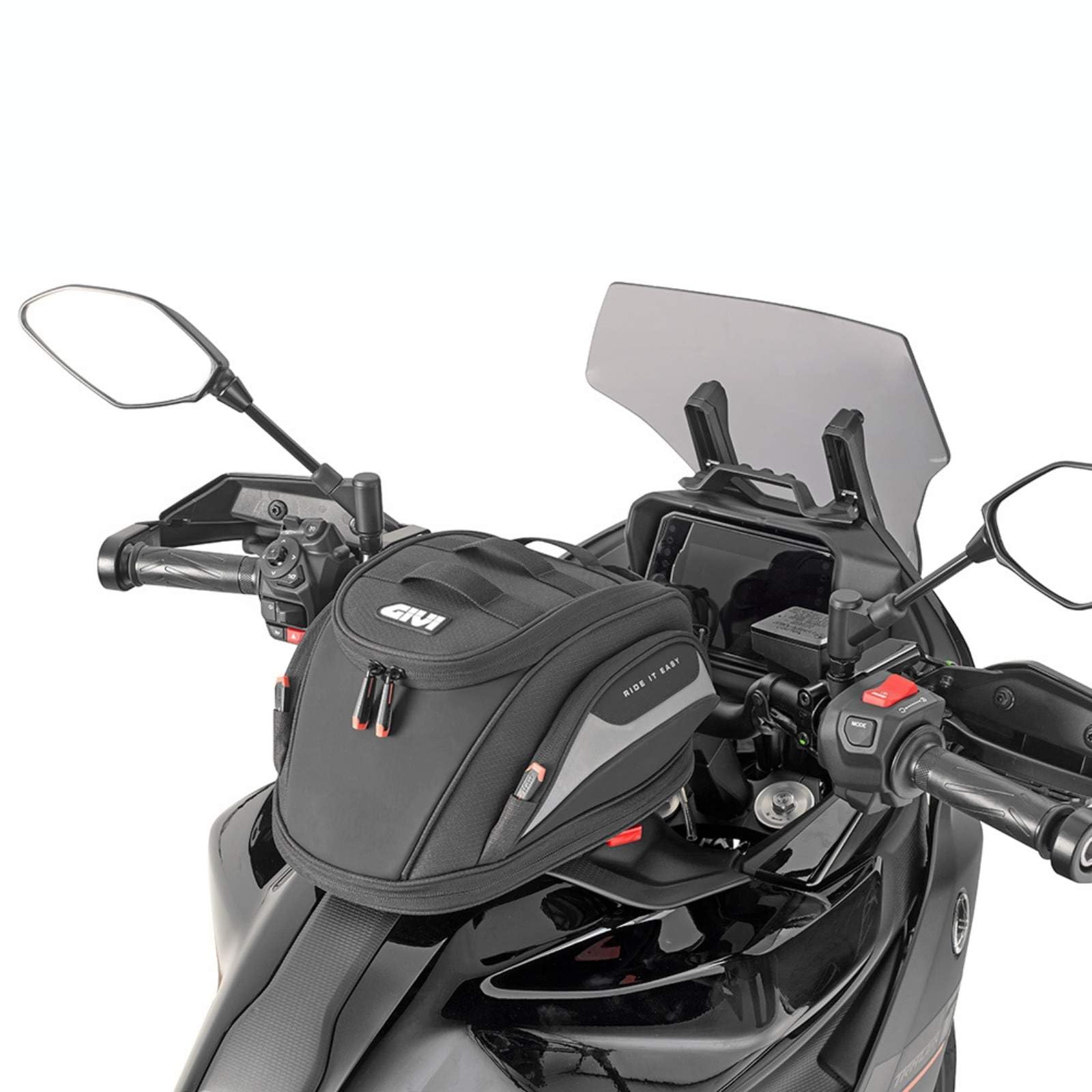 GIVI Tankrucksack EASY03 Tanklock 12-16L erweiterbar mit Regenschutz M.O.L.L.E-System Schwarz