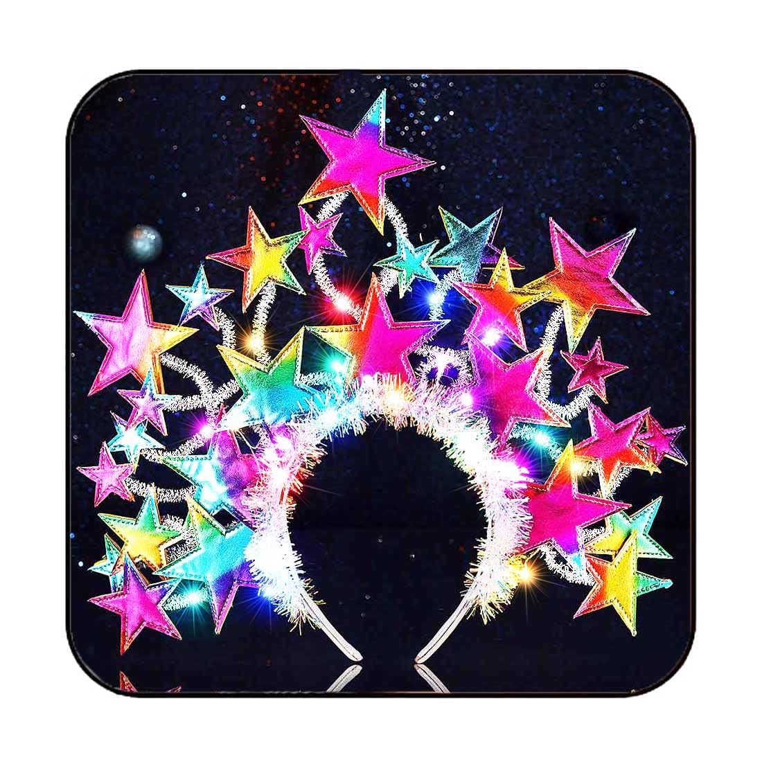GORTIN Light up Stars Headband LED Headpiece Glowing Halloween Costume Headwear Rave Hair Accessories for Women