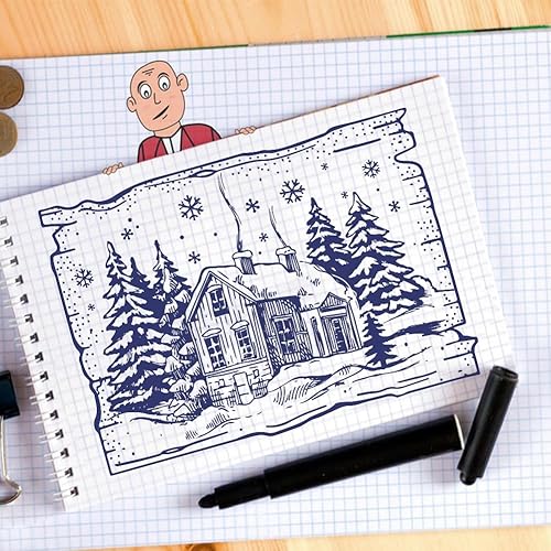 Miniatura 4 de Sello transparente de silicona para casa de Navidad, diseño de bosque de invierno, sello de goma transparente, sellos de fondo de Navidad, sellos de