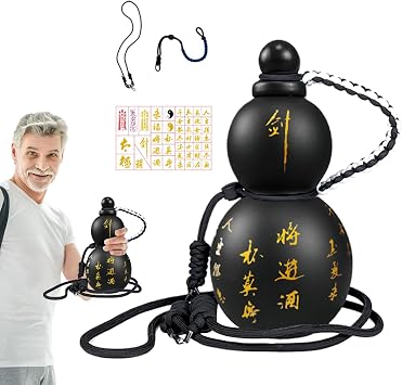 Gourd Water Bottle - 800ml Gourd Shaped Water Bottle with Rope - Chinese Retro Style, Can Be Hung On Bag Convenient Hydration, Large Capacity, Suitable for Travel, Gym, Outdoor or Daily Home Use