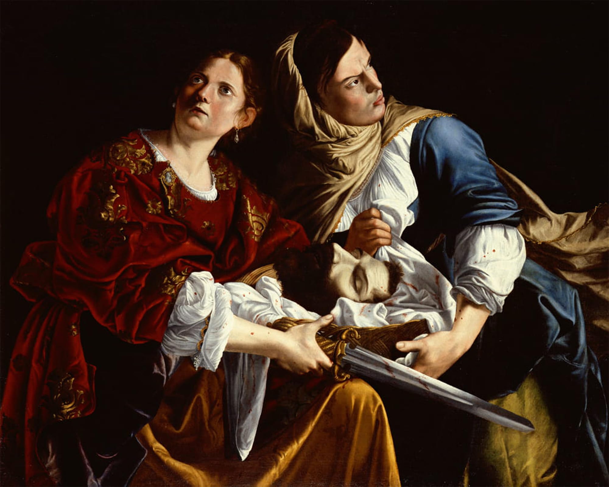 POSTERIIk Vintage Art Print Images Pictures Print Judith and Her Maidservant with the Head of Holofernes by Artemisia Gentileschi Modern Colour Posters for Office Home Decor 60x90cm