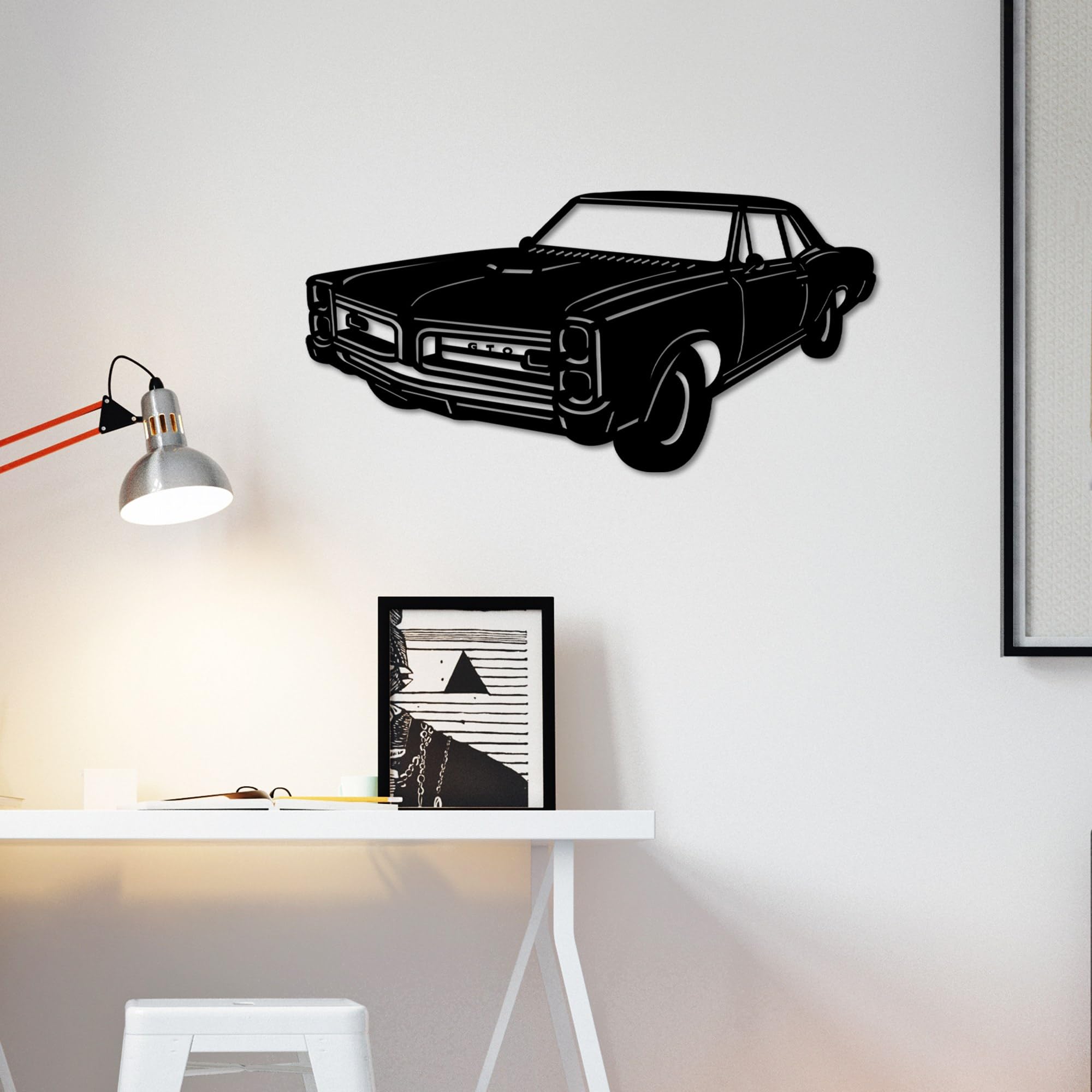 Stylish Black Decorative Metal Wall Accessory, 60 x 30 cm, 100% Metal, 1.5 mm Thickness, Lightweight and Durable, Perfect for Home Decor