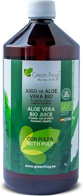Organic Aloe Vera Drink with Pulp - 1 Liter Bottle